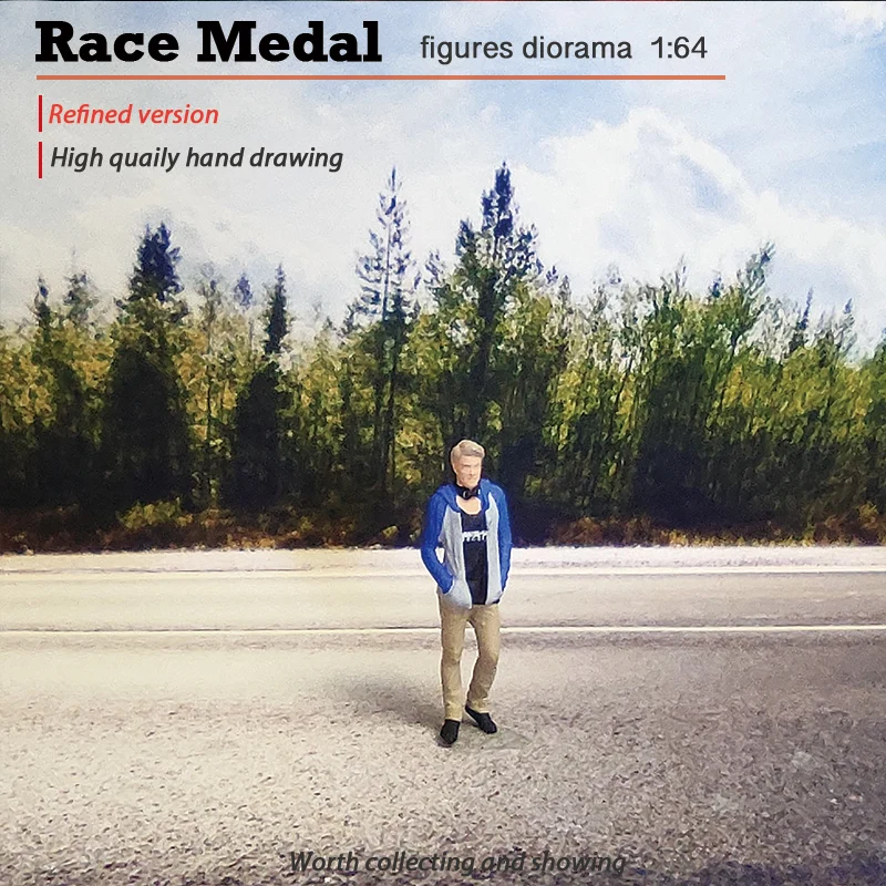 Размерная медаль 1:64 микро-стреляющая сцена, действующая фигурка с наушниками в кармане для декорирования мужской руки масштаба песочного стола маленький человек.