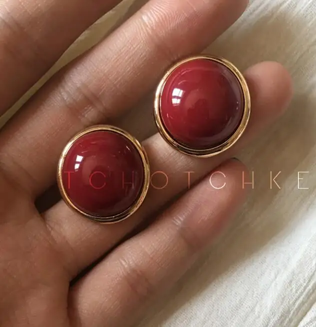 Неустаревающий чудо Потрясающие Гео смолы овальные полукруглые серьги гвоздики