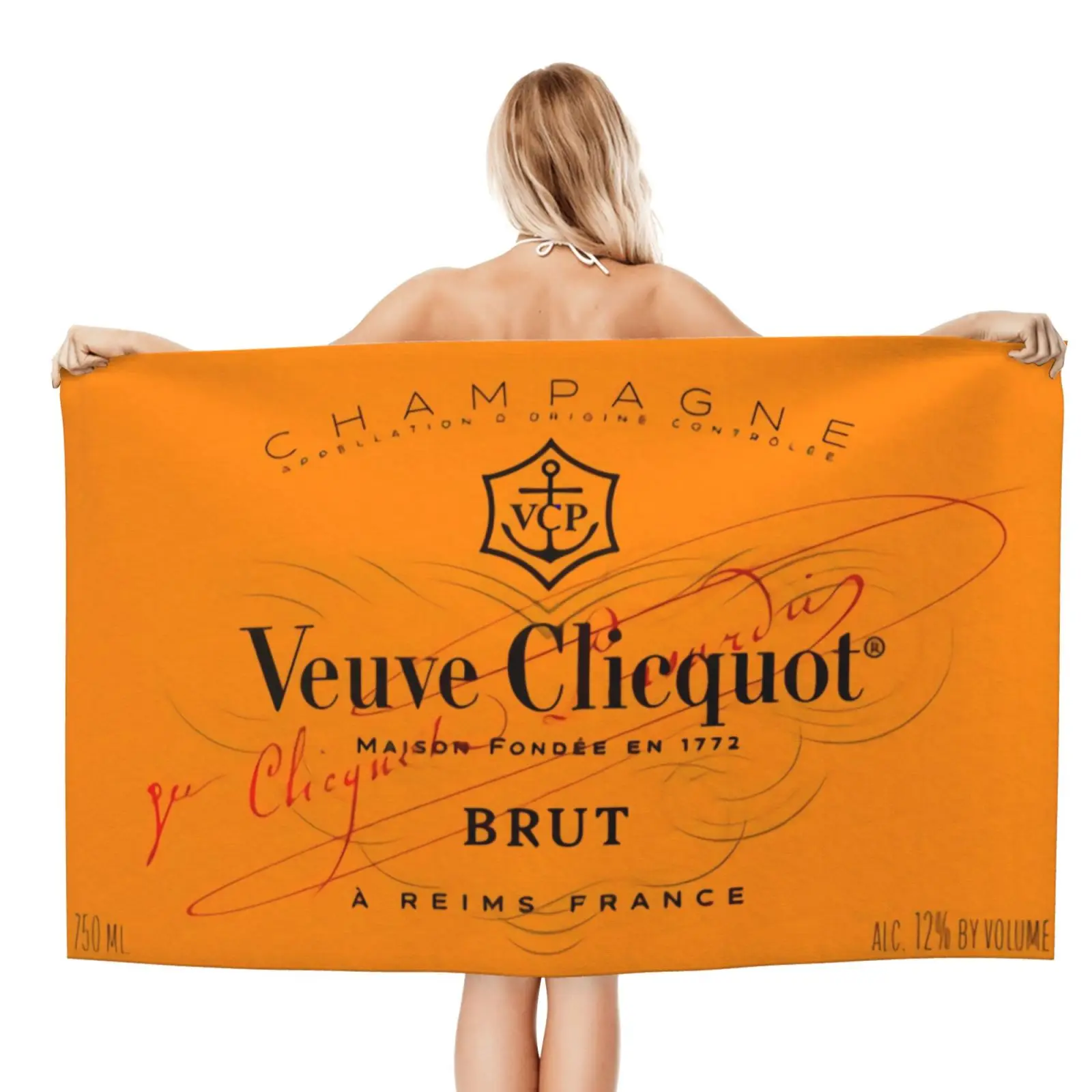 Вдова Клико бокал для шампанского пляжные полотенца XL банные индивидуальный