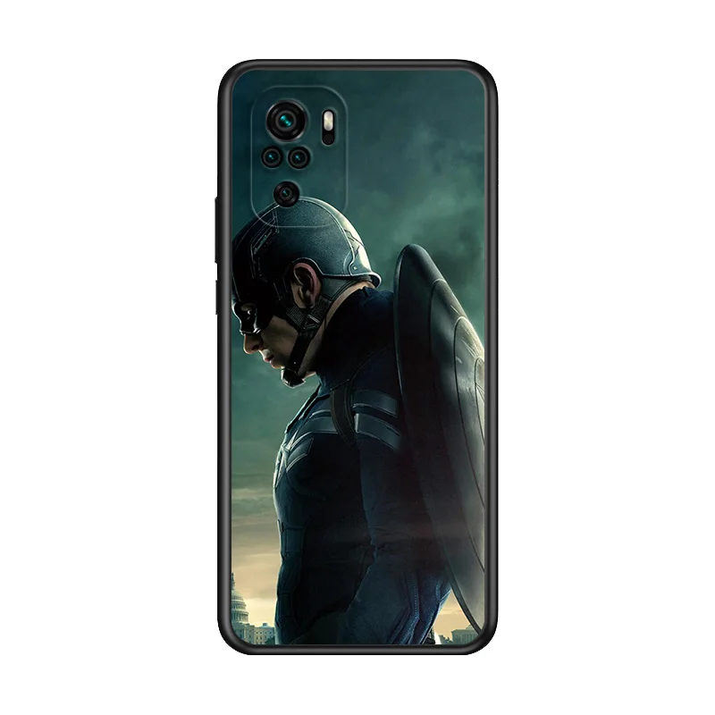 

Marvel Avengers Super Hero Captain America For Xiaomi Redmi Note 10S 10 9T 9S 9 8T 8 7S 7 6 5A 4X Pro Max Soft Black Phone Case