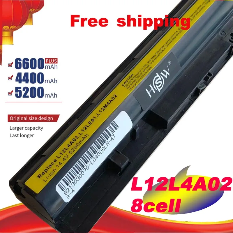 Аккумуляторная батарея 8 ячеек для Lenovo IdeaPad L12L4A02 L12L4E01 L12M4A02 G400s G500s S410p G510s G410s Z710 |