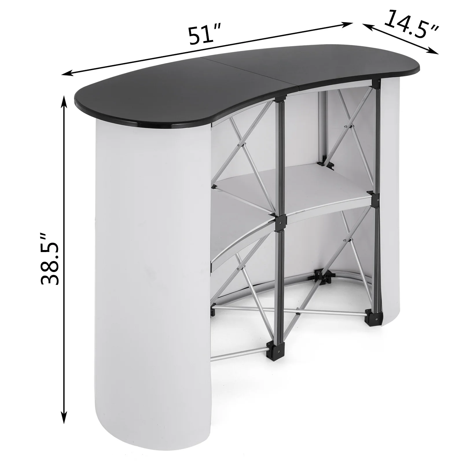 VEVOR-Exhibidor de exposici&oacute;n port&aacute;til, mostrador de promoci&oacute;n, Stand de mesa con bolsas de transporte de pared, 51x38,5 pulgadas-5