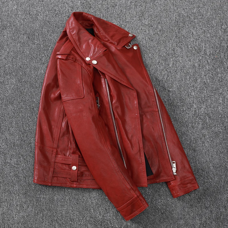 Куртка мужская демисезонная из натуральной овечьей кожи локомотивная куртка