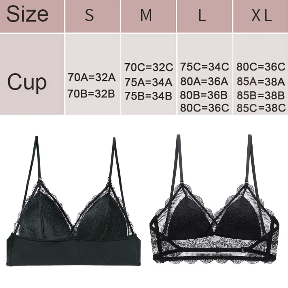 

Sexy Lace Bra Deep U Backless Bralette Triangular Soft Seamless Underwear Women Low Back Transparent Bras Biustonosz Tank Tops