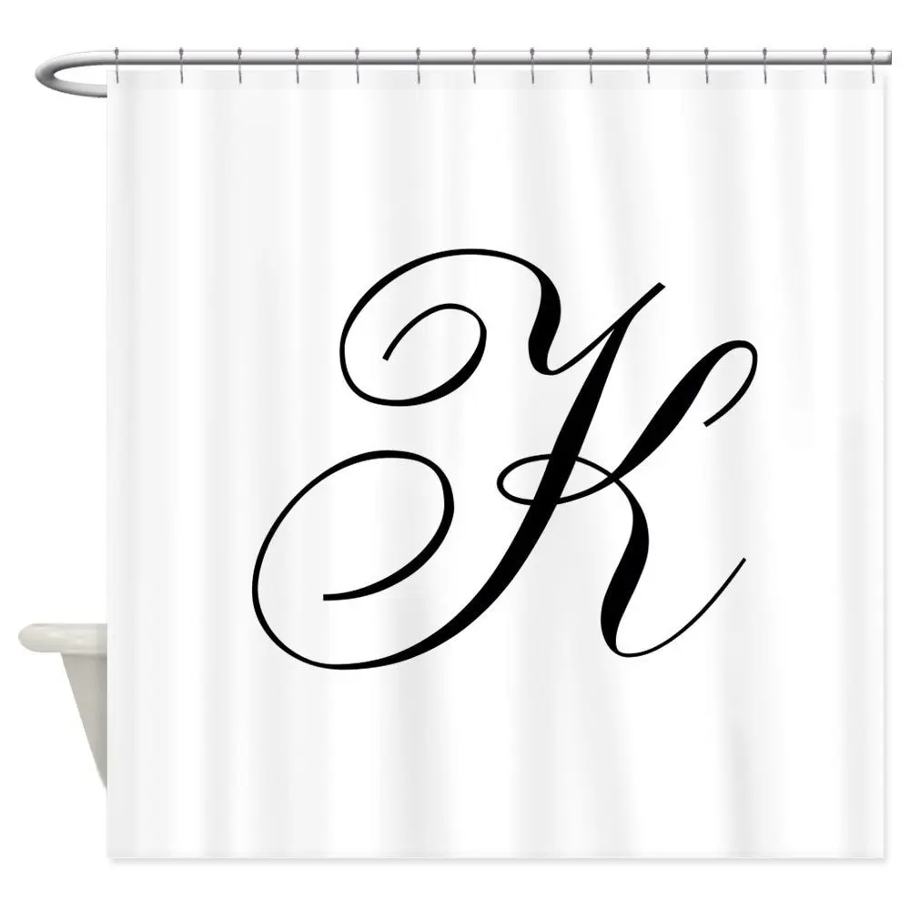 Bickham Script Monogram W занавеска для душа-декоративная ткань занавеска для душа(6" x 70"