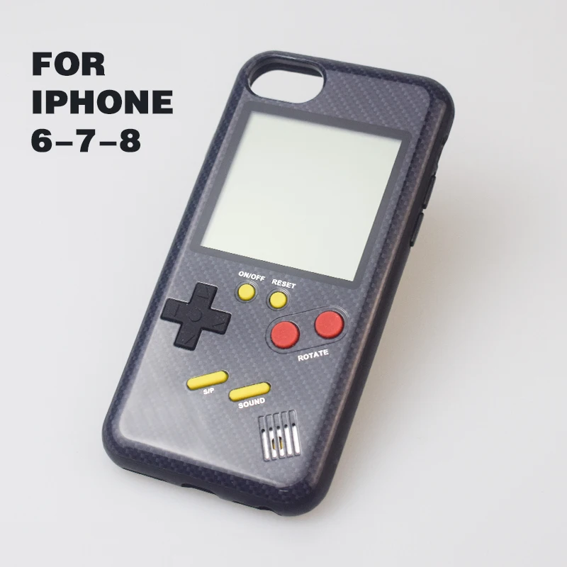 For i 6-7-8 Данные лягушка тетрис игровые консоли для iPhone чехол Мини Портативная игра для iPhone 6/6s Ретро Чехол для игровой приставки для iPhone 7 8P X/XS - Цвет: For i 6-7-8