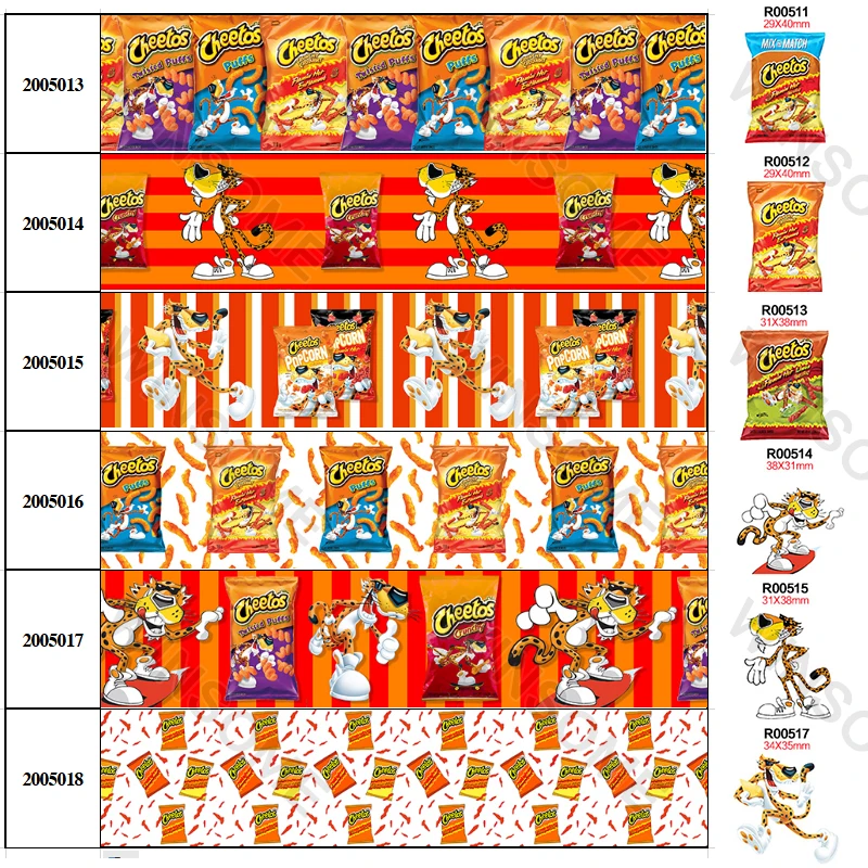 Снэки пищевые Мультяшные 5 ярдов корсажная/сатинская лента 30 шт. плоские смолы 25