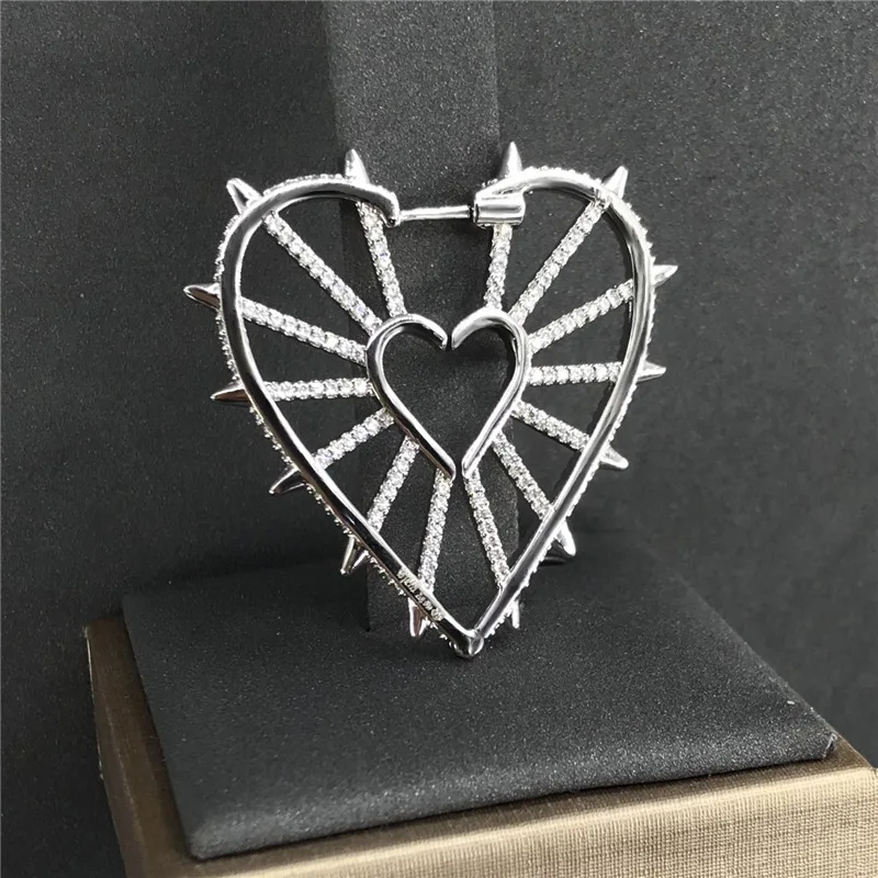 

pendientes de plata de ley con forma de corazón para mujer, joyería de estilo barroco clásico, personalizados