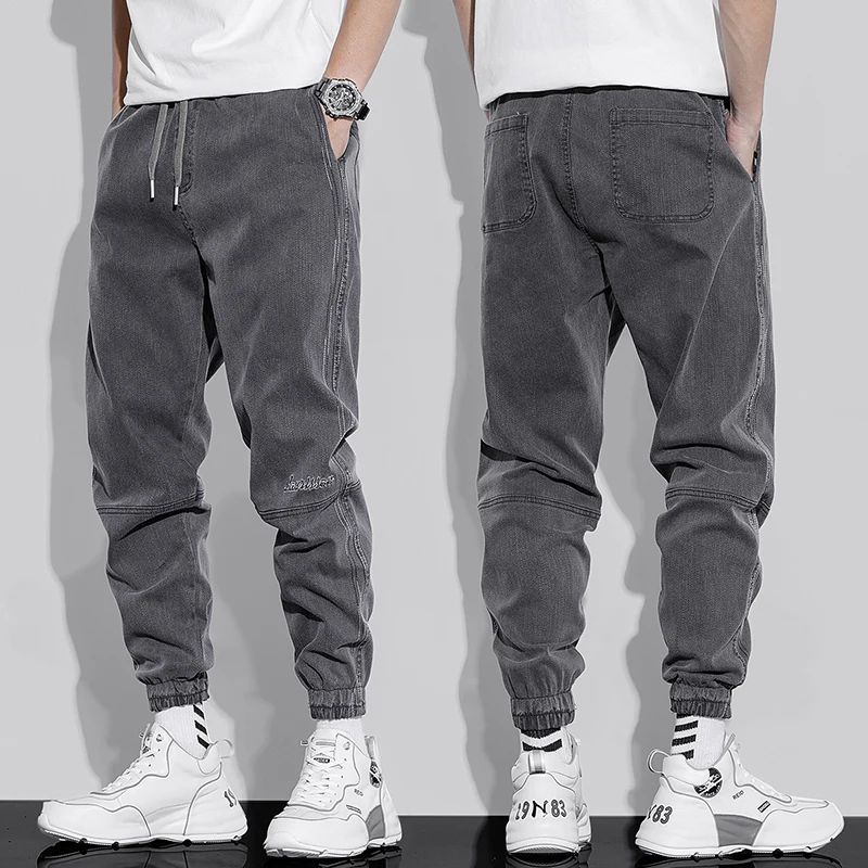 Autumn Fashion Brand Jeans Men's Leisure Tappered Workwear New Loose Harem Spring and Autumn Long Pants mens pants