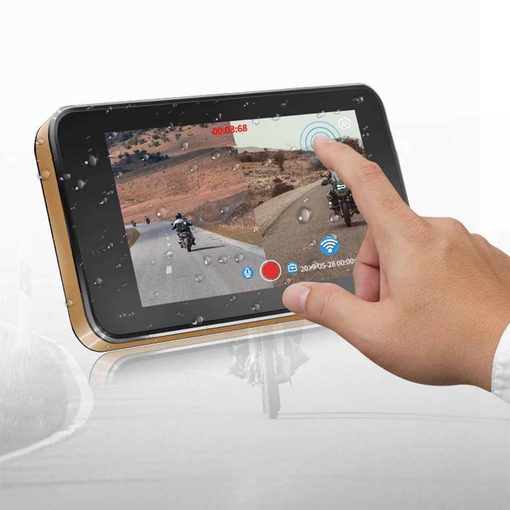 Мотоциклетный видеорегистратор с GPS Wi Fi HD 1080P| |