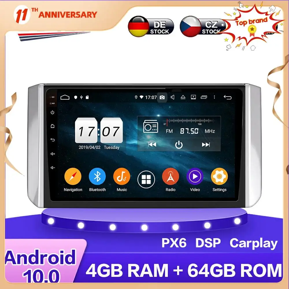 

Автомобильный мультимедийный DVD-плеер для Mitsubishi Xpander 2007- 2017 Android 8. 1 PX6 4 + 64 ГБ, автомобильный GPS-навигатор, стерео радио DSP Carplay