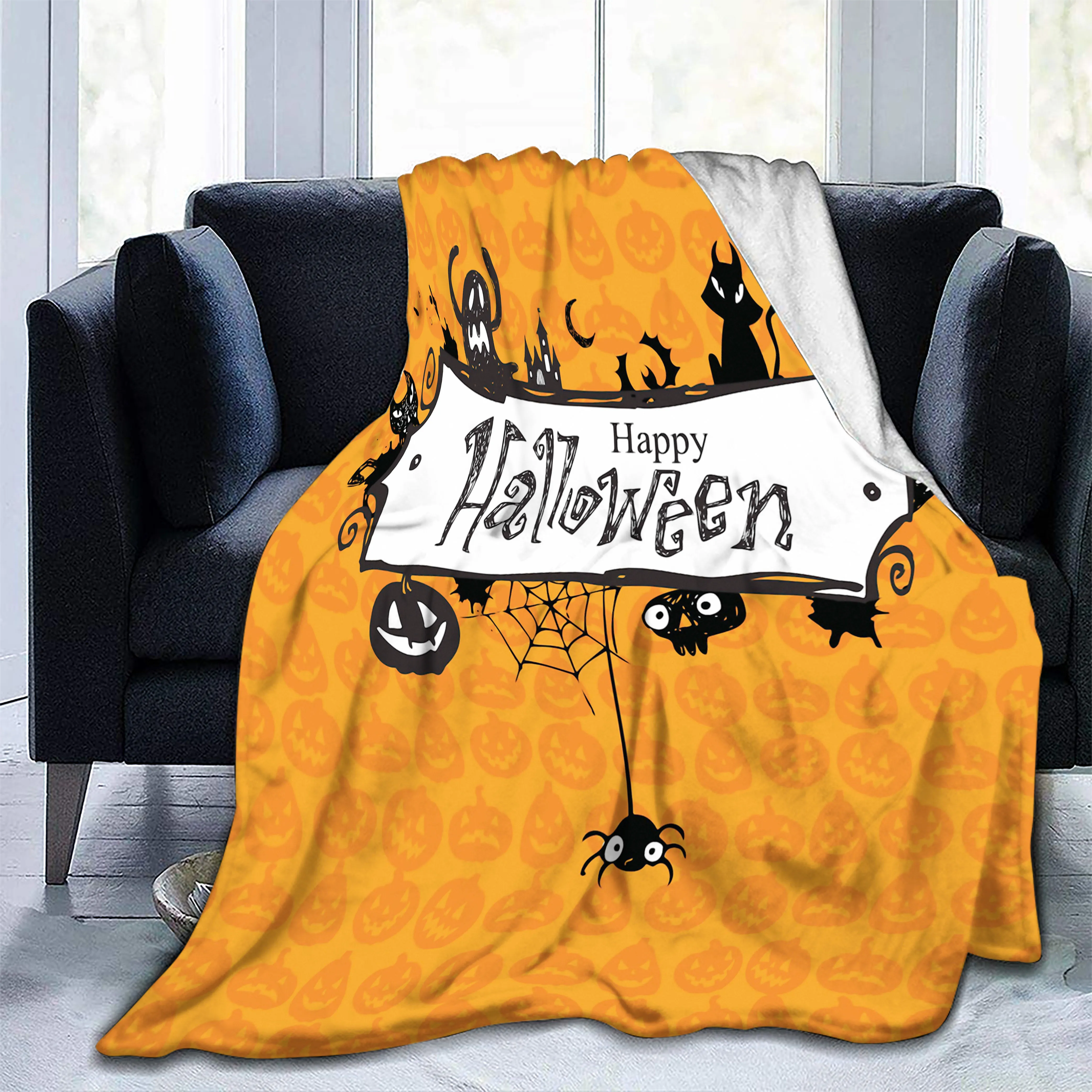 

Супер мягкое теплое шерстяное одеяло для гостиной с изображением героев ужасов, высококачественное пушистое и легкое искусственное одеяло