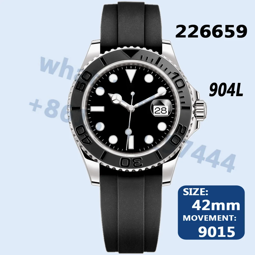

Men Automatic Mechanical Watch Yacht-Master 42MM 226659 AAA Replica 904L Super Clone 9015 Top Luxury Brand ARF NOOB Sport ZF