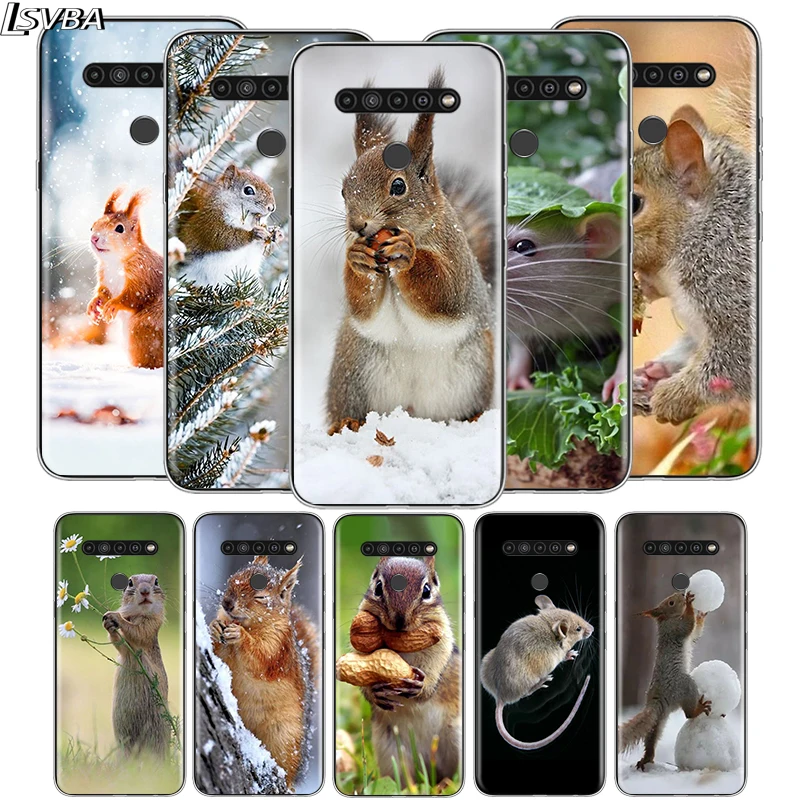 

Cute Little Squirrel Mouse For LG V60 V50S V50 G8X G8S G8 G7 ThinQ 5G K61 K51S K41S K30 K20 Q60 Q9 Soft Phone Case