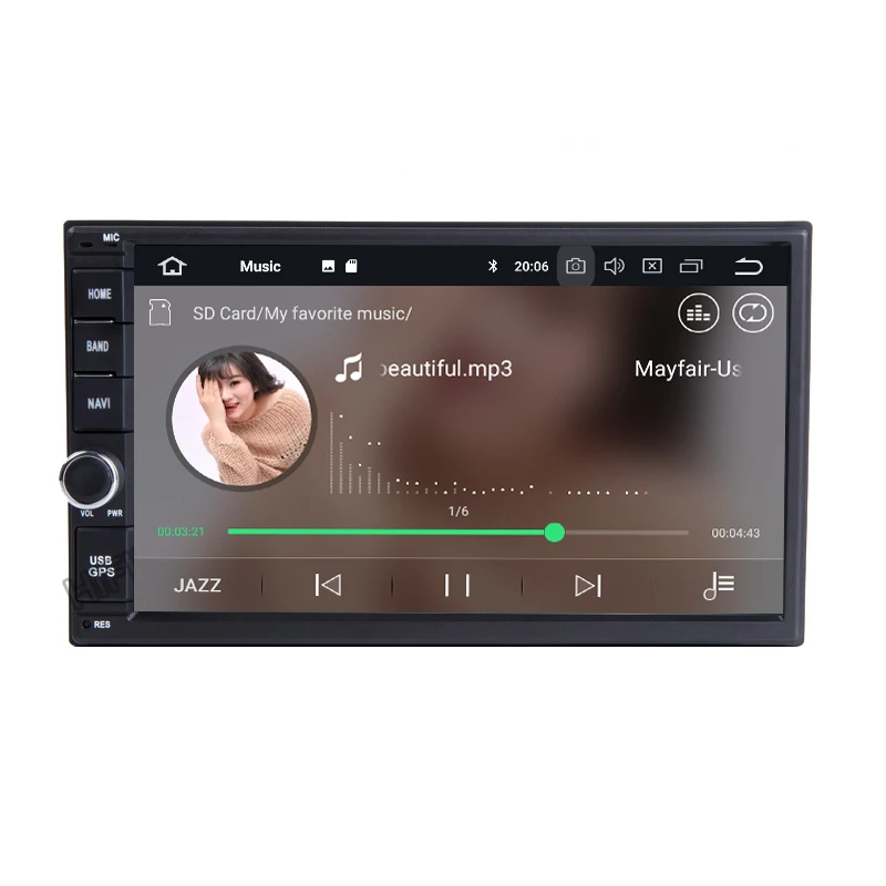 Универсальный Автомобильный мультимедийный плеер PX6 DSP IPS 8 ядер Android 10 2 din
