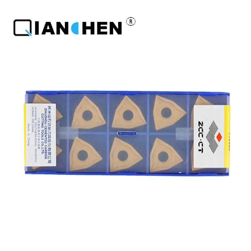 

ZCCCT 10pcs High Quality High Performance High Strength CNC Industry WNMG080404-DM YBC251 Carbide Inserts External Turning Tool