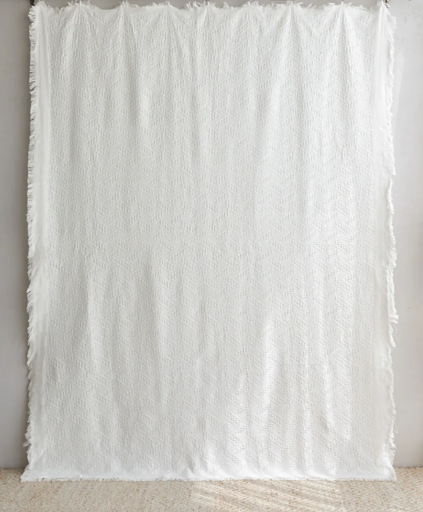 Плед s для дивана однотонный в скандинавском стиле белый диван с обивкой из