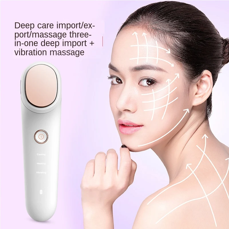 Koop Nieuwste Gezicht Schoonheid Massager Hot & Koud Hamer Ultrasone Cryotherapie Facial Vibration Massager Gezicht Lichaam Spa Ion Schoonheid Machine