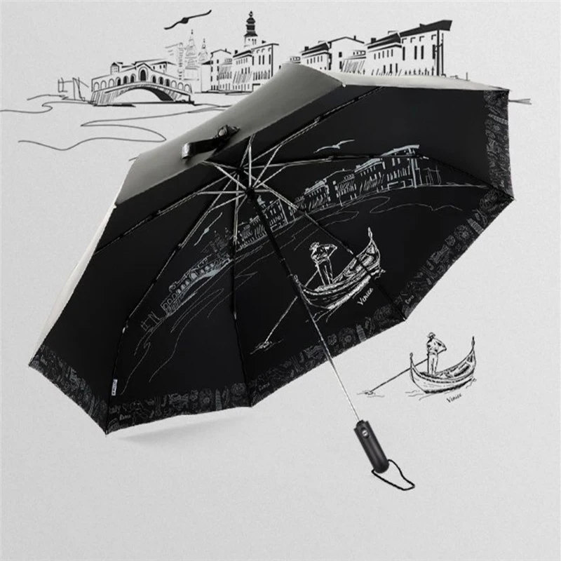 Брендовые креативные зонты полностью автоматические зонтики от дождя для мужчин