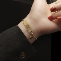 titanium geo bar star chain charm bracelets women classic jewelry gifts gown sweet boho trendy ins ol simply