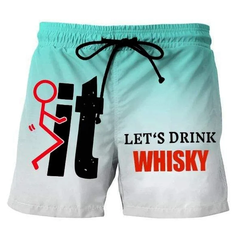 

2021 new men's 3D printed shorts vacation leisure beach pants