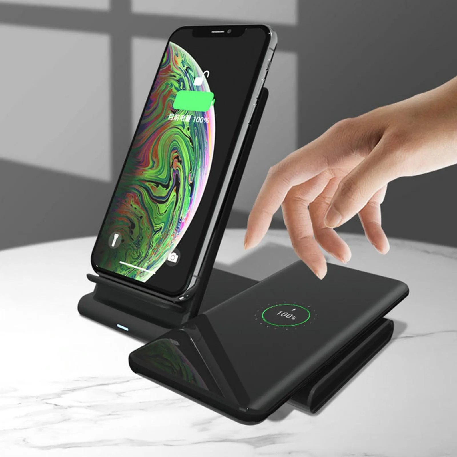 

Wireless Fast Charging Stand Qi-Certified 3 In 1 Intelligent Wireless Charging Station Compatible With Iphone 8/8P/XR/XS/X