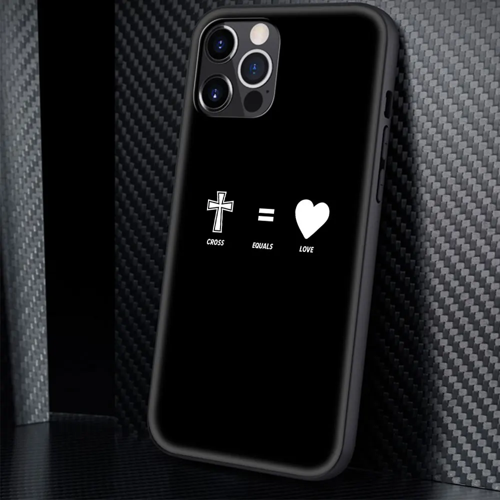 

Bible Jesus Christ Cross Silicone Phone Case For iPhone 12 11 Pro SE 2020 X XS Max XR 7 8 6 6S Plus Soft Cover Coque Fundas Capa