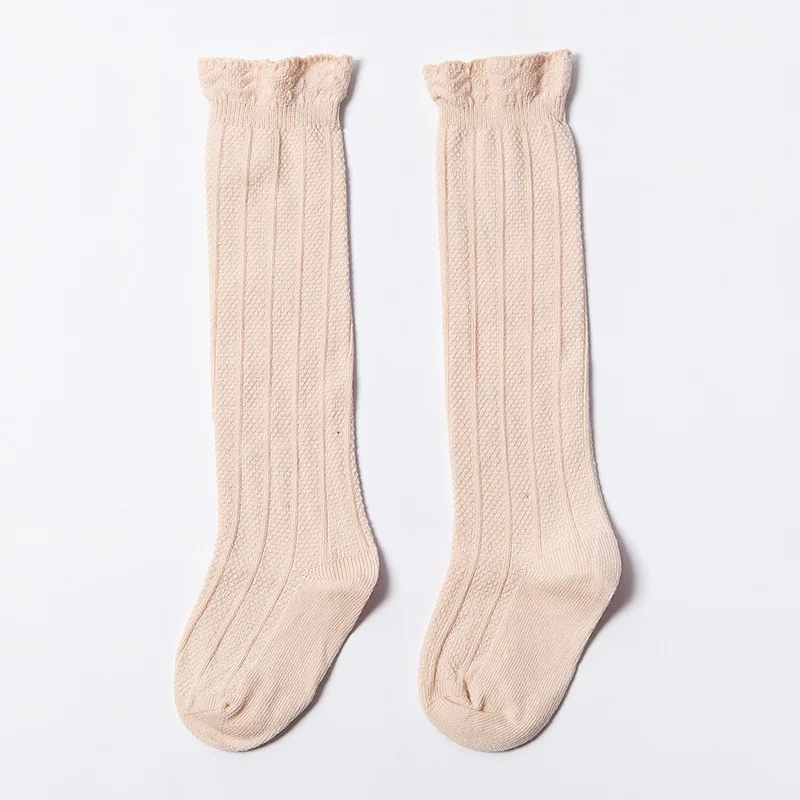 

Kids Baby Socks Knitted Cotton Long Tube Socks Kids Knee High Toddler Socks Kids Girls Lace Summer Cute Socks 0-3T Leg Warmer