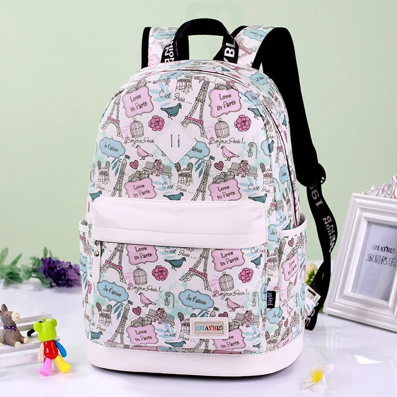 

Printing Backpack Canvas Bag Backpack Durable Travel Bag Laptop Backpack School Bags for Teenagers Fashion #40
