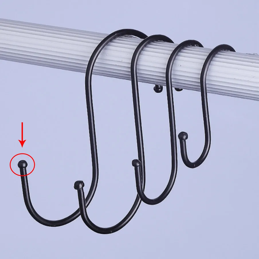 

Good quality Kitchen Hooks Hanging Metal Hook Black/silver Stainless steel closet organizer handbag holder useful Kitchen tools