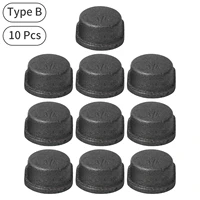 10pcsset threaded pipe caps protection covers anti rust sturdy pipe accessories for bookshelf bracket furniture decor