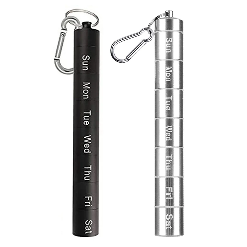 

Mini Aluminum Alloy Waterproof Medicine Box Weekly Tablet Holder Outdoor Travel Pill Case Organizer Independent Grids Supplies