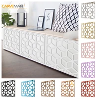 funlife%c2%ae geometric hexagon mirror stickers wall stickers reflective easy to clean waterproof for furniture sitting room bathroom