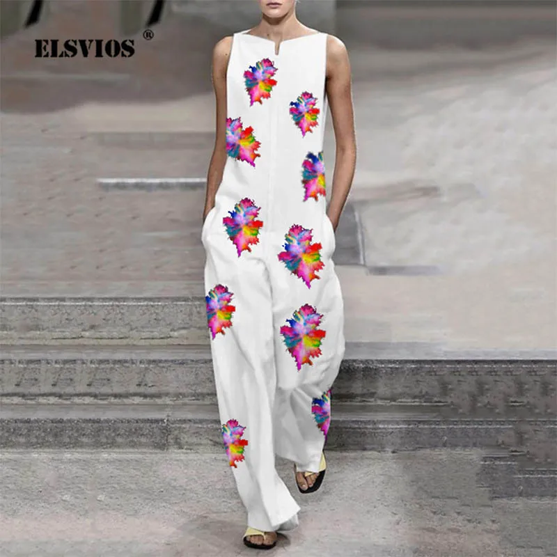 Женский комбинезон с карманами ELSVIOS новый пикантный модный элегантный летний