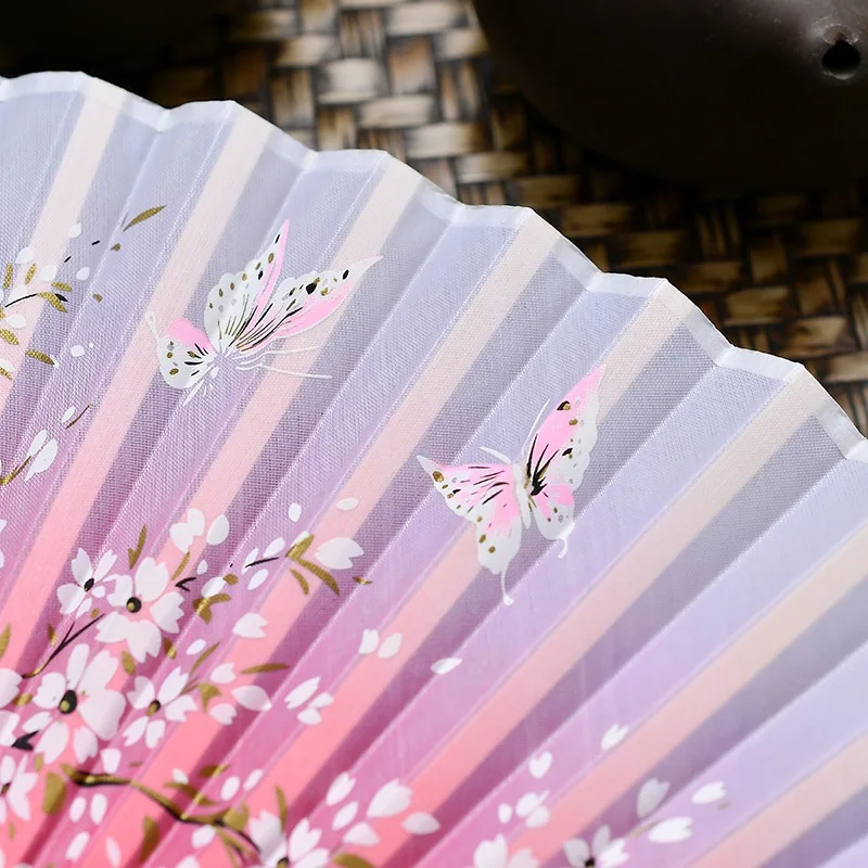 

Decorative Fans Folding Chinese Style Female Ancient Wind Summer Classical Costume Dance Folding Small Bamboo Fan Ink Bamboo T