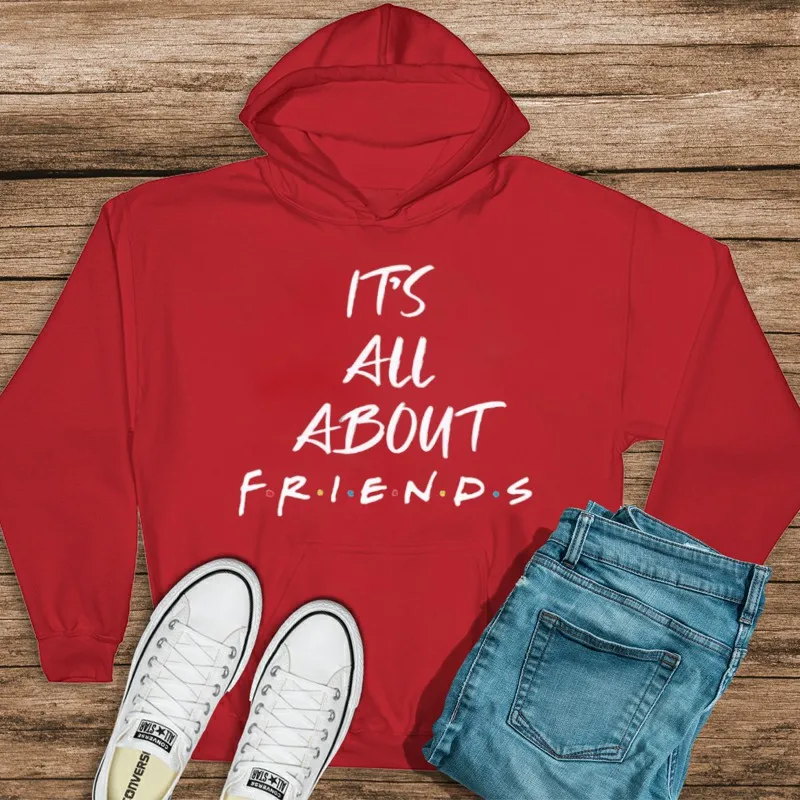 

It's All about Friends Dress Like Rachel Hoodies Women Men Unsiex Vintage Punk Fashion Tops Winter Autumn Streetwear Women