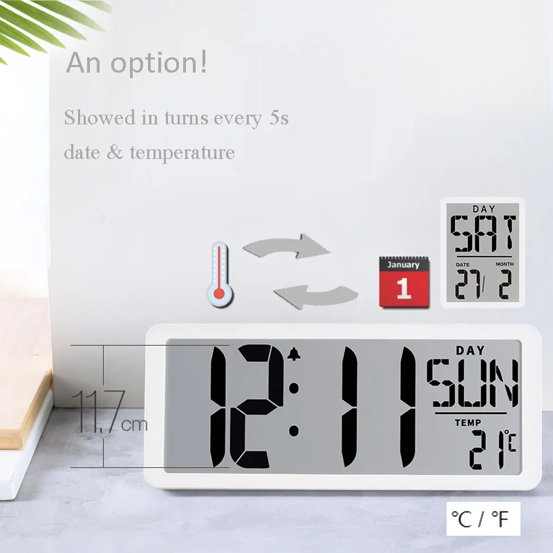 Современные настенные часы цифровой Многофункциональный Будильник таймер