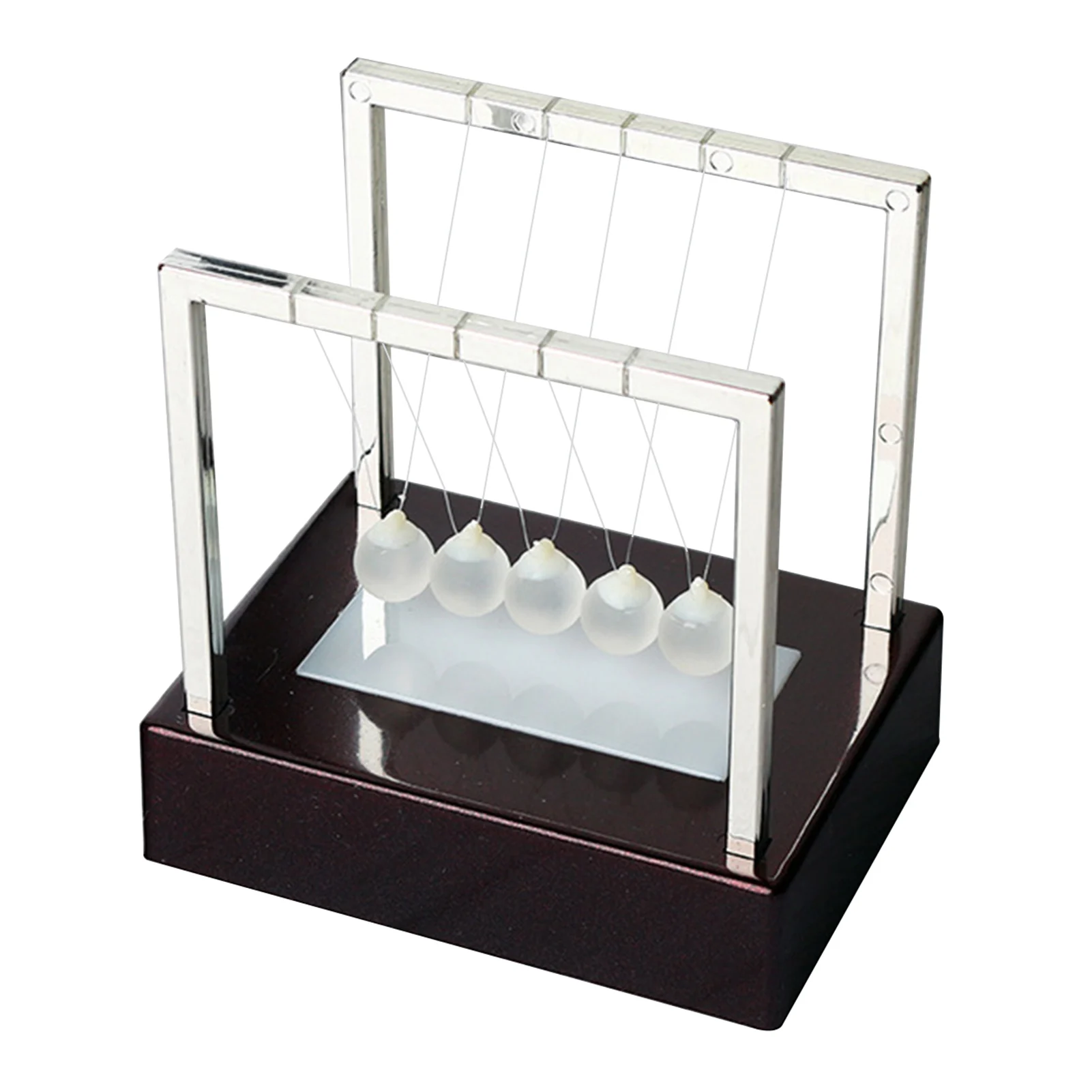 

ABS Plastic Colorful Luminous Fuchsia Base Newtons Cradle Pendulum Balance Balls Kids Educational Toys for Children Gifts