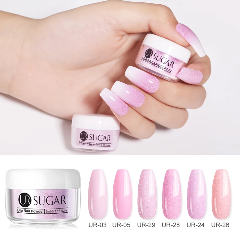 Ur Sugar погружающаяся пудра для ногтей матовый эффект Блеск Пигмент натуральный сухой хром для гель-дизайна ногтей украшения маникюра 5 мл