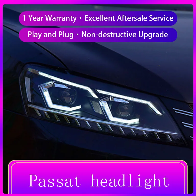 Новое поступление 2011-2015 год светодиодный ная фара для Passat V6 B7 передняя проектор