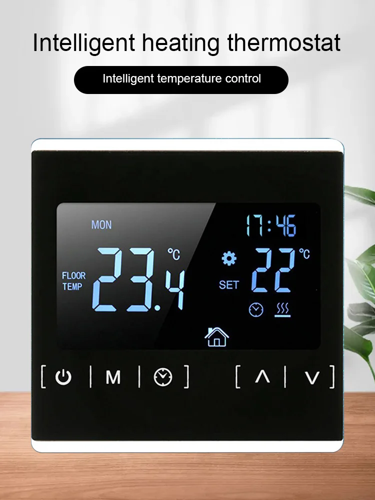 

1PC AC85-240V LCD Touch Screen Temperature Controller Back Light Smart Electric Floor Heating Thermostat for Home Bedroom