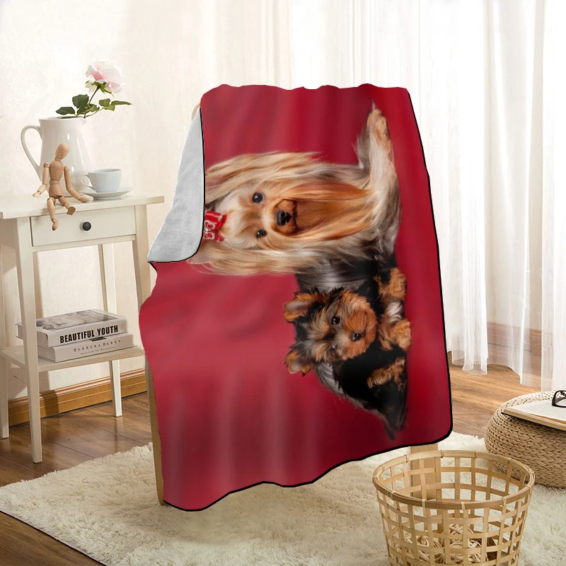HEARMNY йоркширский терьер собака животное ворс одеяло супер мягкая теплая