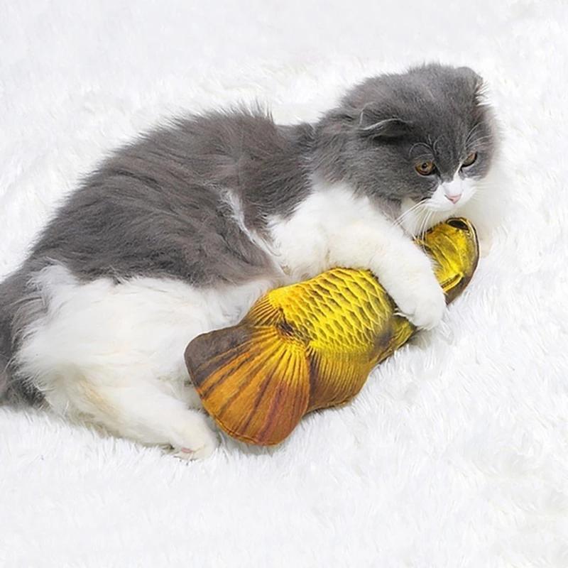 1 шт. креативная 3D искусственная плюшевая Рыба для питомца кошка щенок собака