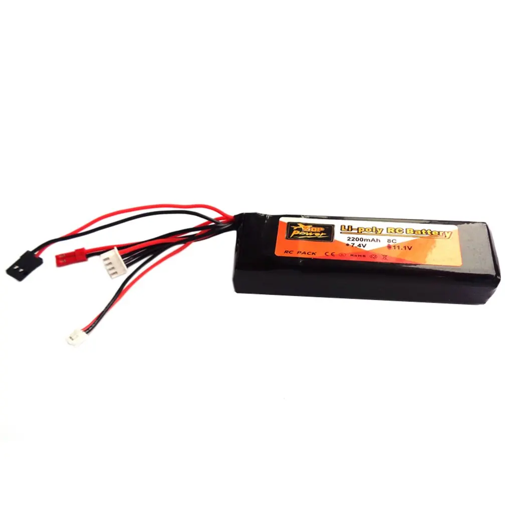 ZOP Мощность 11 1 V 2200 мА/ч 8C 3S 3S1P Lipo Батарея JST JR штекер Futaba Перезаряжаемые для