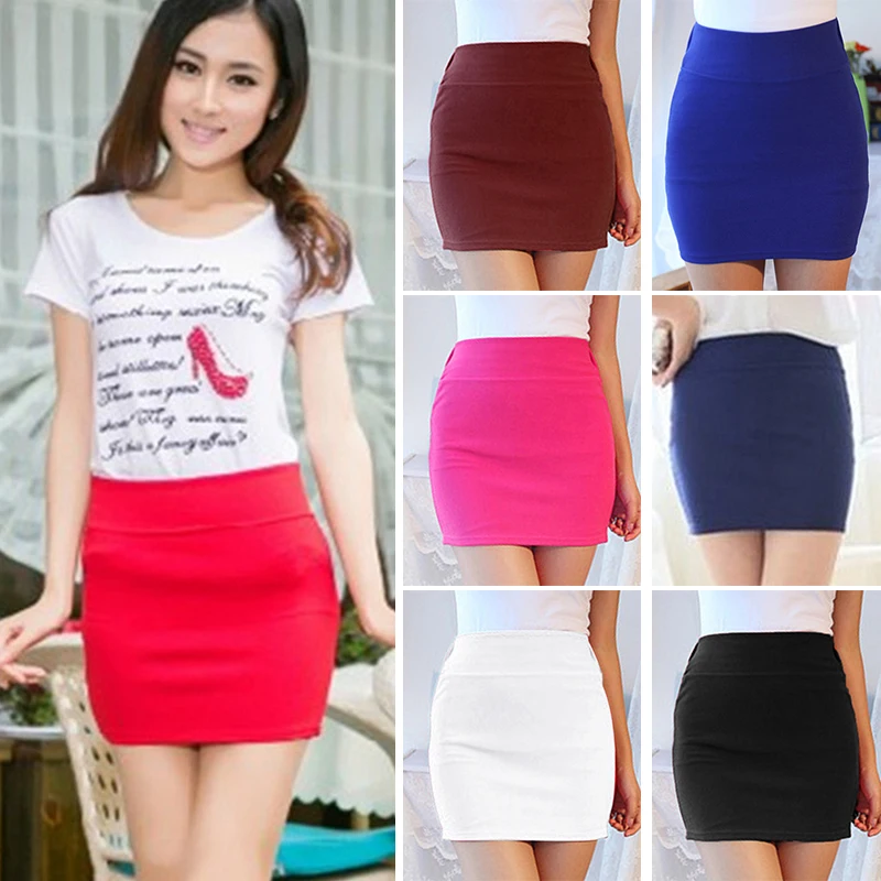 

Women's Bottoms Pencil Bodycon Office Work High Waist Casual Clubwear Party Stretchy Skirts Solid Color