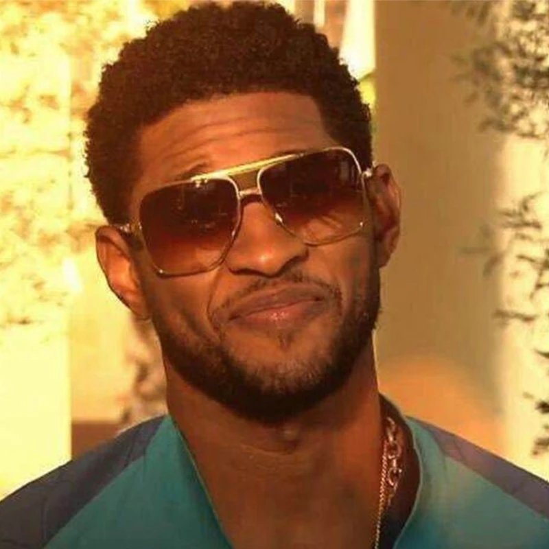 Роскошные брендовые квадратные мужские модные солнцезащитные очки с