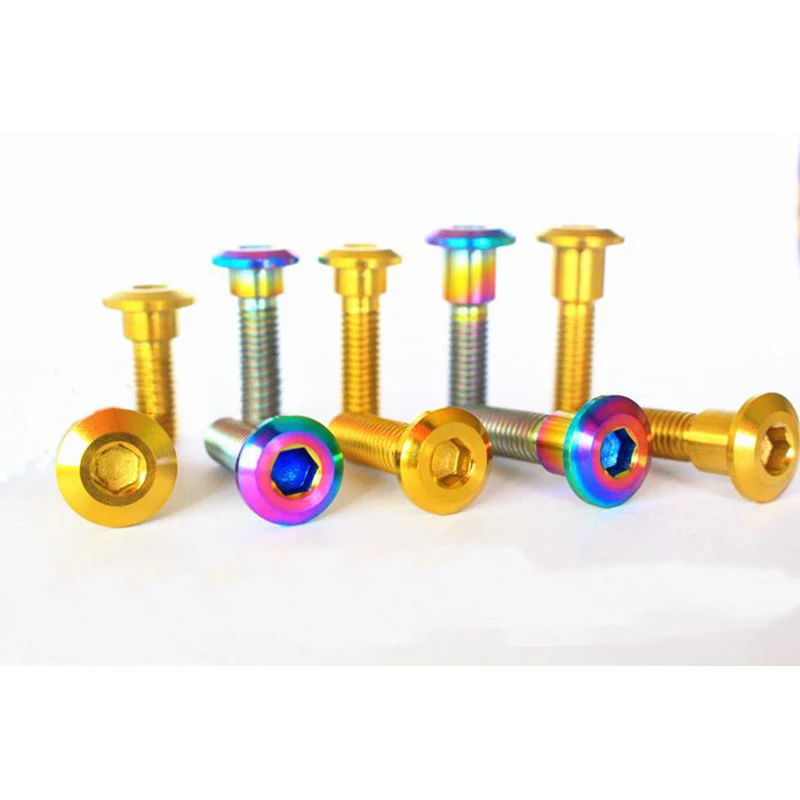 

LOT4 M8x24mm/30mm/33mm GR5 Titanium Screw Bolts For Motorcycle Disc Brake