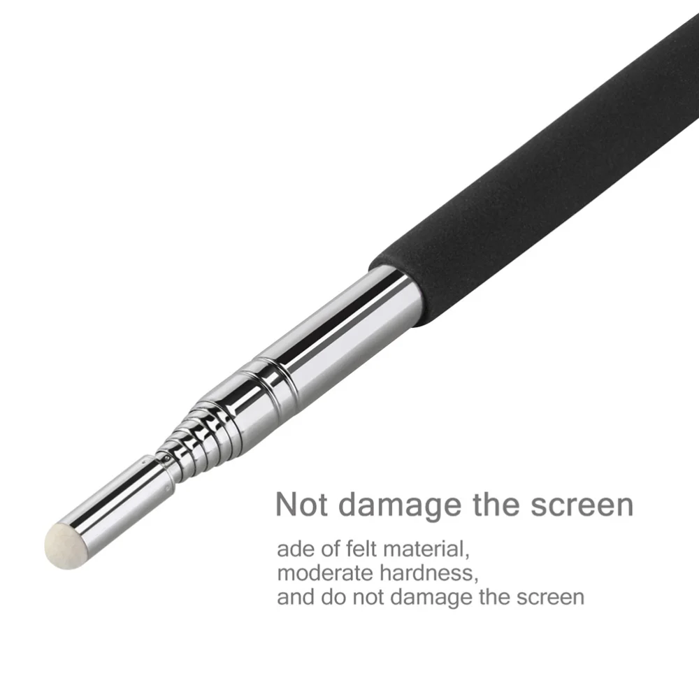 

2pcs Hand Pointer Extendable Telescopic Retractable Pointer Handheld Presenter Classroom Whiteboard Pointer (Black)