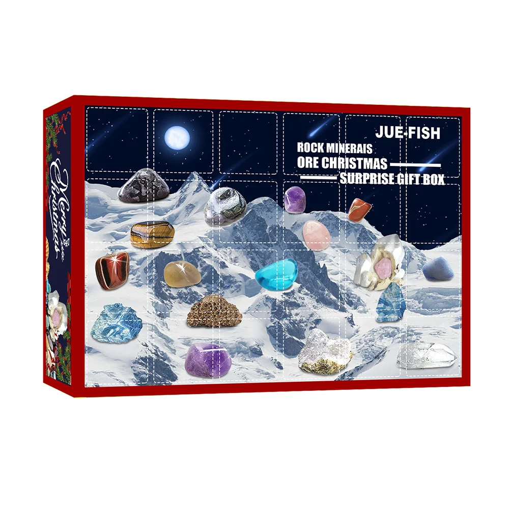 

1 Набор рождественских шкатулок для слепых детей серии Ore, детская игрушка для науки, географии