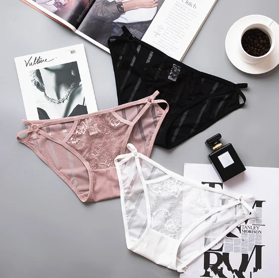 Новые Бесшовные женские трусики прозрачные кружевные сексуальное женское